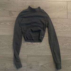 TNA Mock Neck Crop Long Sleeve